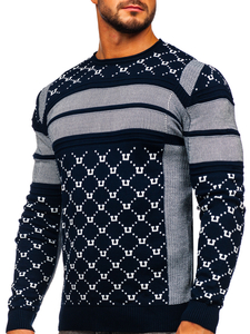 Men's Sweater Navy Blue Bolf 1059