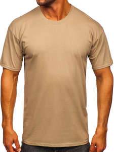 Men's Cotton Basic T-shirt Beige Bolf B459