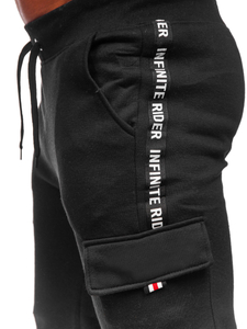 Men's Cargo Sweatpants Black Bolf JX8715
