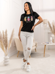 Women's Printed T-shirt Black Bolf 95T2522