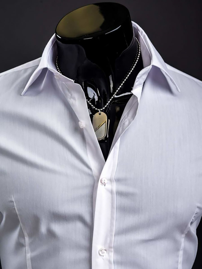 Men’s Elegant Long Sleeve Shirt White Bolf 1703A