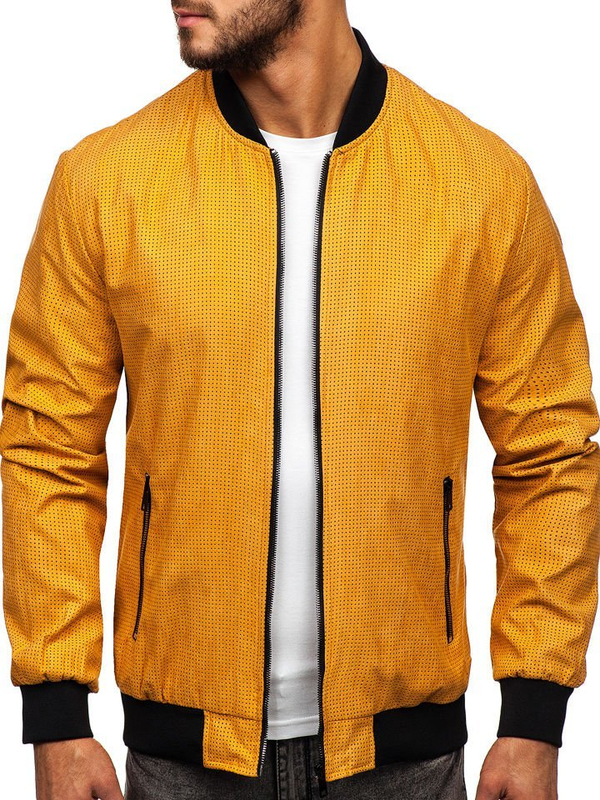 Men's Transitional Bomber Jacket Camel Bolf 6115