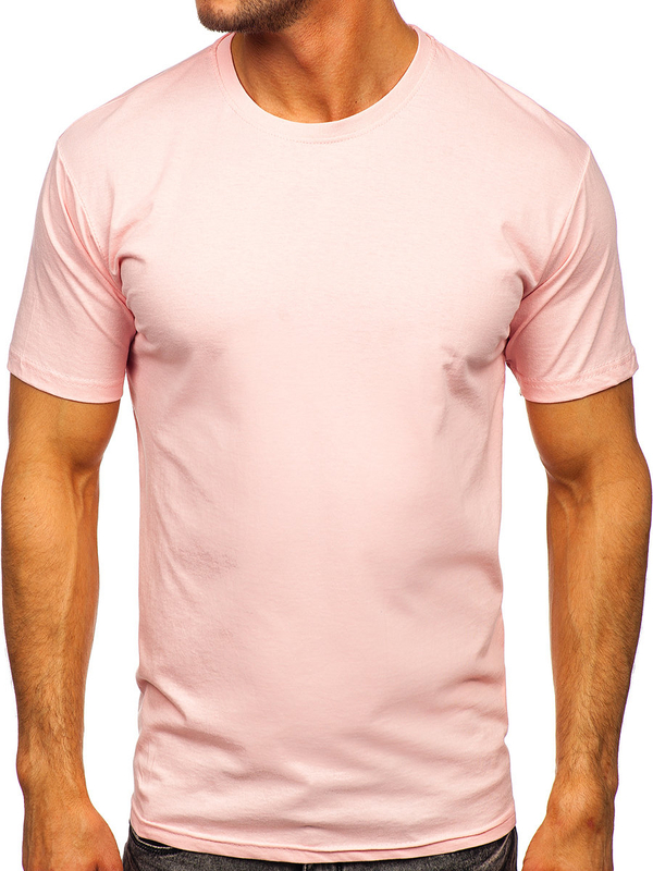 Men's Basic Cotton T-shirt Light Pink Bolf 192397