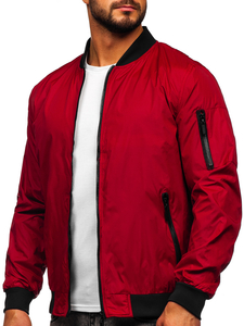 Men's Lightweight Bomber Jacket Claret Bolf 5M708