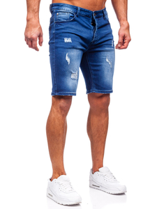 Men's Denim Shorts Navy Blue Bolf MP0061BS