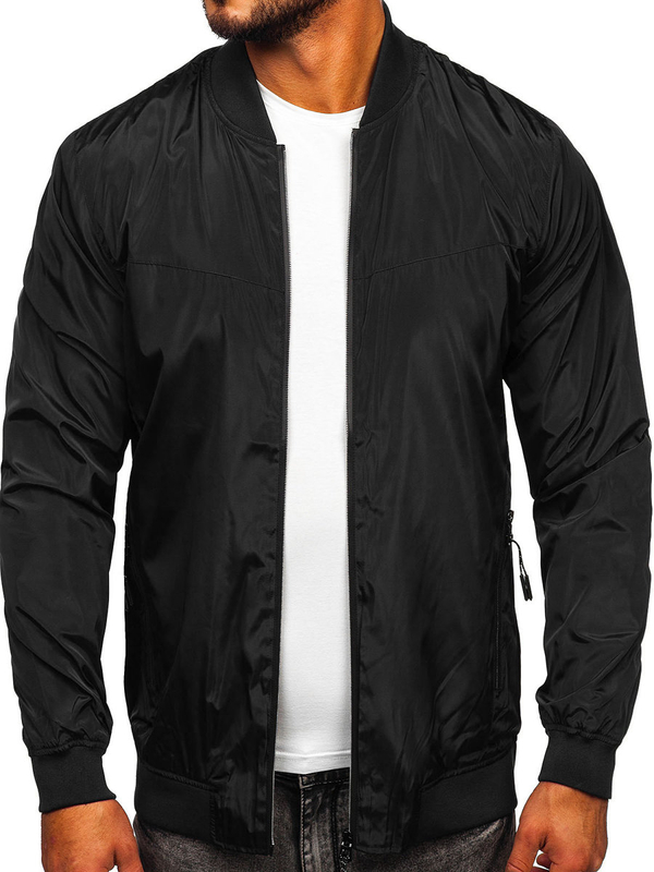 Men's Lightweight Bomber Jacket Black Bolf W3909