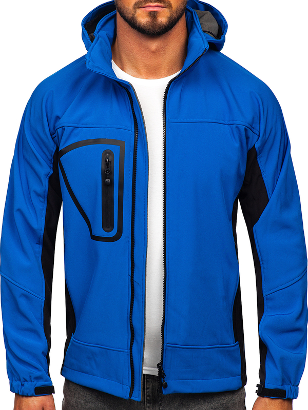 Men's Lightweight Softshell Jacket Blue Bolf T019