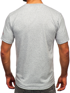 Men's Cotton Printed T-shirt Grey Bolf 14739