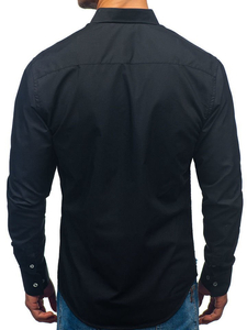 Men's Elegant Long Sleeve Shirt Black Bolf 2772