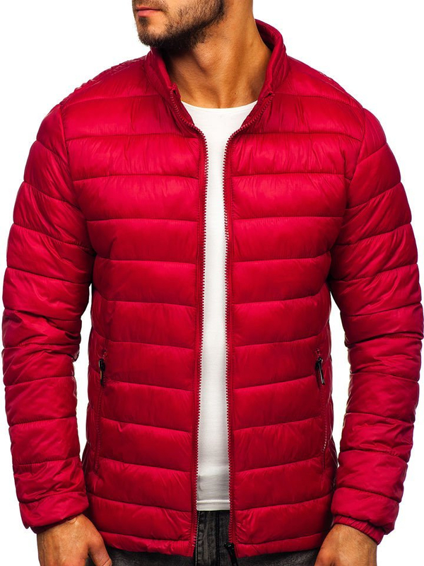 Men's Winter Quilted Jacket Claret Bolf 1119