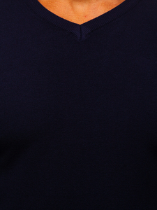 Men’s V-neck Sweater Navy blue Bolf YY03
