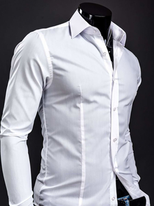 Men’s Elegant Long Sleeve Shirt White Bolf 1703A
