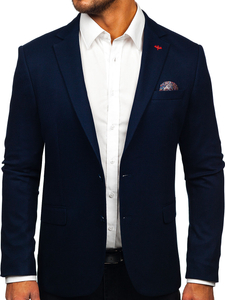 Men’s Elegant Suit Jacket Navy blue Bolf 02