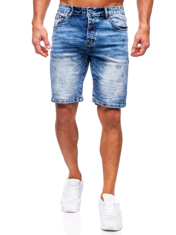 Men's Denim Shorts Navy Blue Bolf RJ933