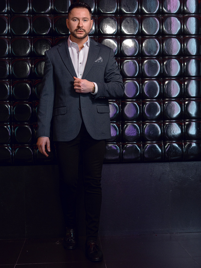 Men’s Casual Blazer Navy blue Bolf 24401-1