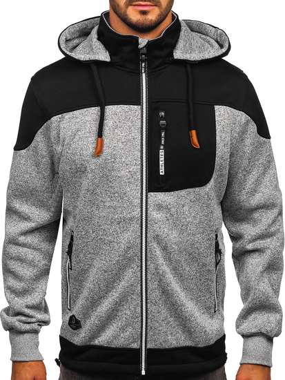Men's Lightweight Jacket with hood Grey Bolf TC1268