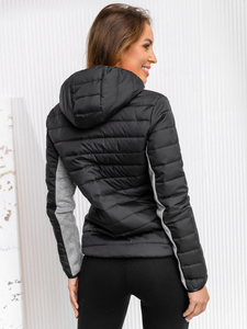 Women's Lightweight Jacket with hood Black Bolf KSW4006A1