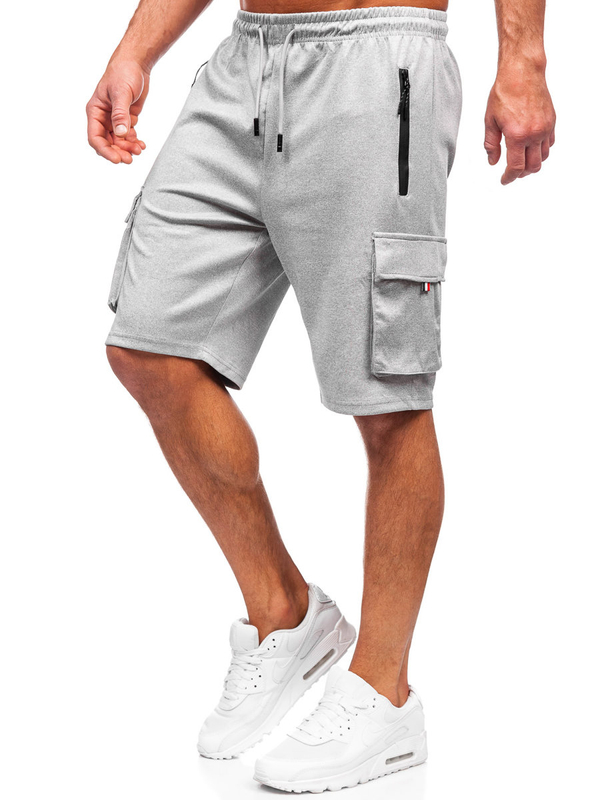 Men's Cargo Shorts Grey Bolf 8K278