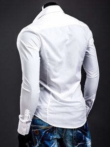 Men’s Elegant Long Sleeve Shirt White Bolf 1703A
