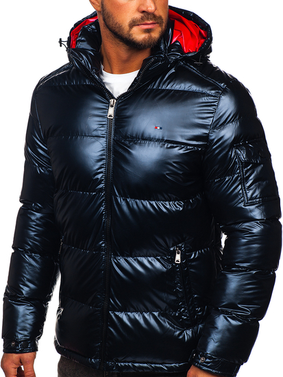 Men's Quilted Winter Jacket Navy Blue Bolf EX2138