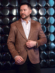 Men’s Velvet Blazer Brown Bolf 24410