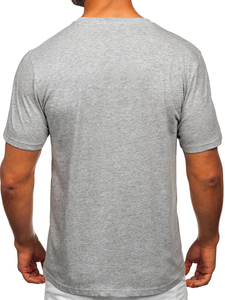 Men's Cotton Printed T-shirt Grey Bolf MPO3466