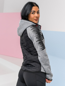 Women's Lightweight Jacket with hood Grey Bolf KSW4007