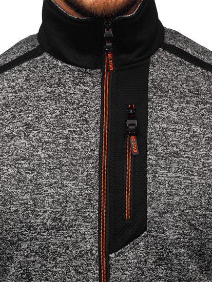 Men's Lightweight Jacket with stand up collar Anthracite Bolf TC1232