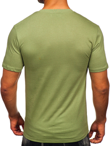 Men's Cotton Printed T-shirt Green Bolf MPO3475