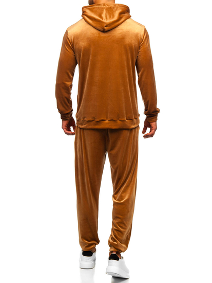 Men's Velour Tracksuit with hood Camel Bolf 0002A