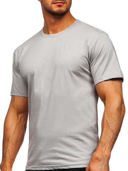 Men's Basic Cotton T-shirt Grey Bolf 192397