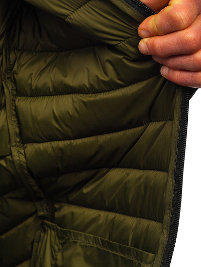 Men's Quilted Lightweight Jacket Green Bolf 13021