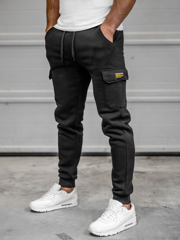 Men's Cargo Joggers Black Bolf JX8709B