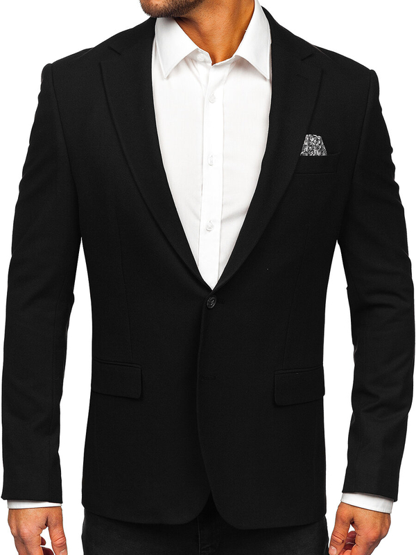 Men’s Elegant Suit Jacket Black Bolf 24400