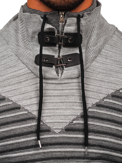 Men's Stand Up Sweater Grey Bolf 1008