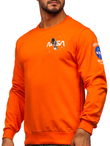 Men's Printed Sweatshirt Orange Bolf 6476