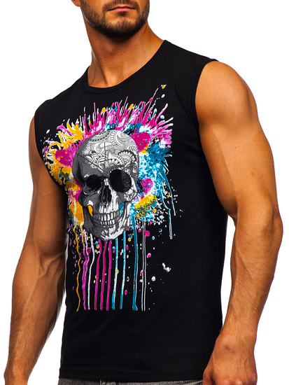 Men's Printed Tank Top Black Bolf 14805