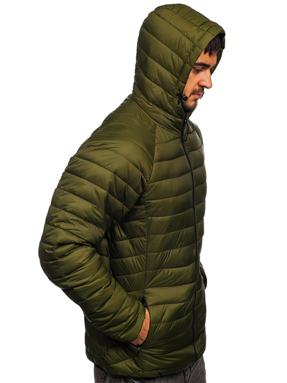 Men's Quilted Lightweight Jacket Green Bolf 13021