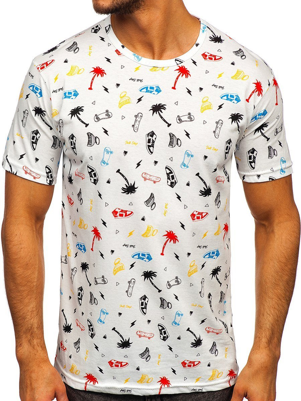 Men's Printed T-shirt White Bolf 14924