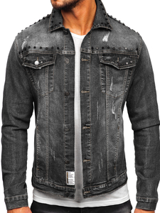 Men's Denim Jacket Black Bolf MJ504N