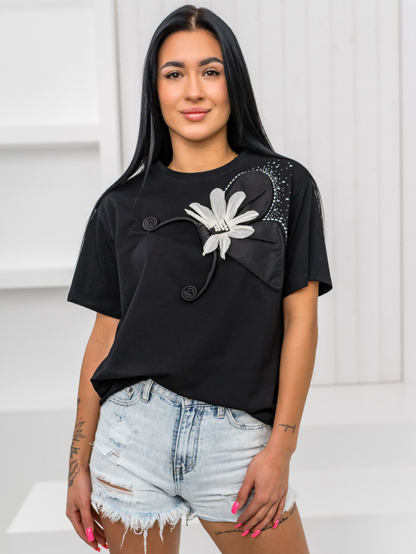 Women's Printed T-shirt Black Bolf 96T633