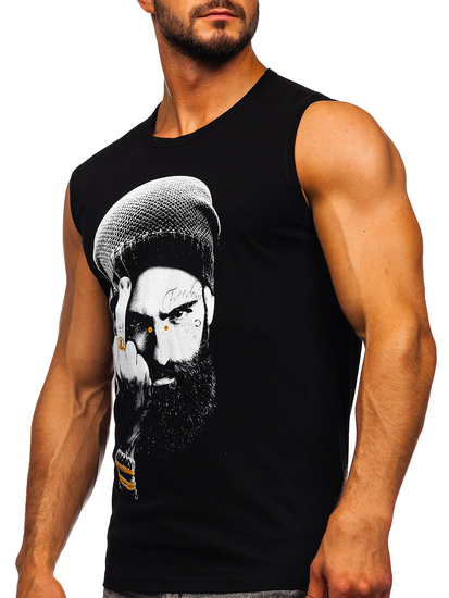 Men's Printed Tank Top Black Bolf 14812