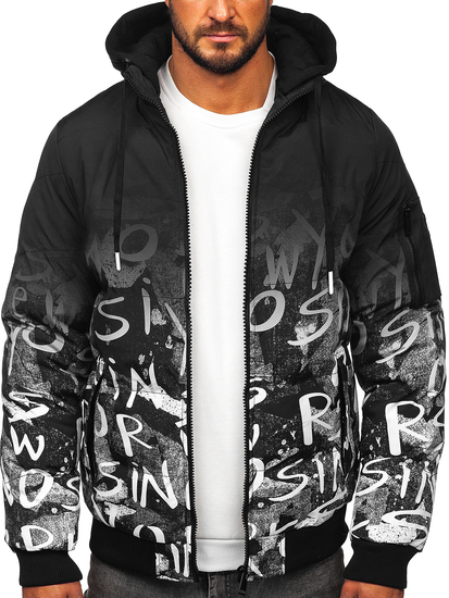 Men's Winter Quilted Jacket Black Bolf 27M8102