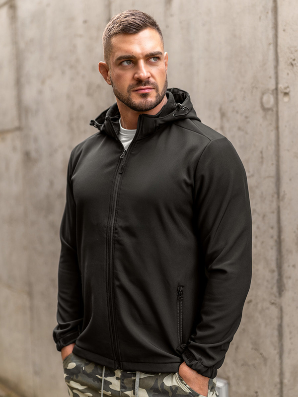 Men's Lightweight Softshell Jacket Black Bolf HH017A