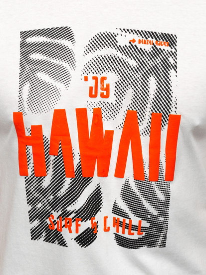 Men's Cotton Printed T-shirt White Bolf MPO3497