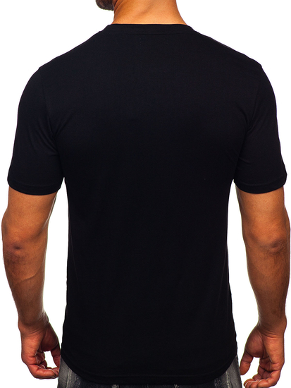 Men's Cotton Printed T-shirt Black Bolf MPO3485