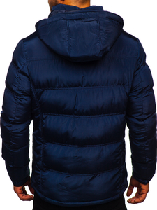 Men's Winter Quilted Jacket Navy Blue Bolf 1182