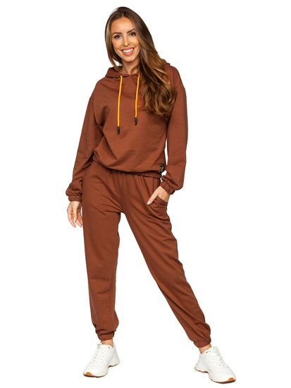 Women's 2-Piece Tracksuit Brown Bolf VE15