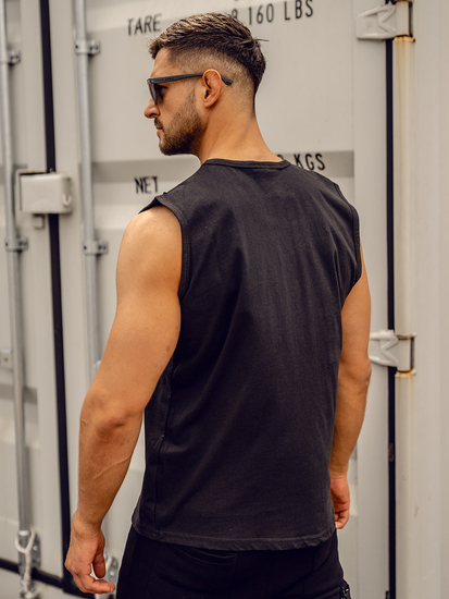 Men’s Printed Tank Top Black Bolf 14828A