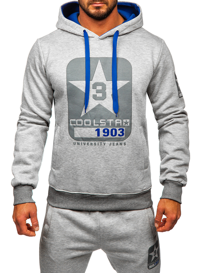Men's Tracksuit with Hood Grey Bolf 8C59